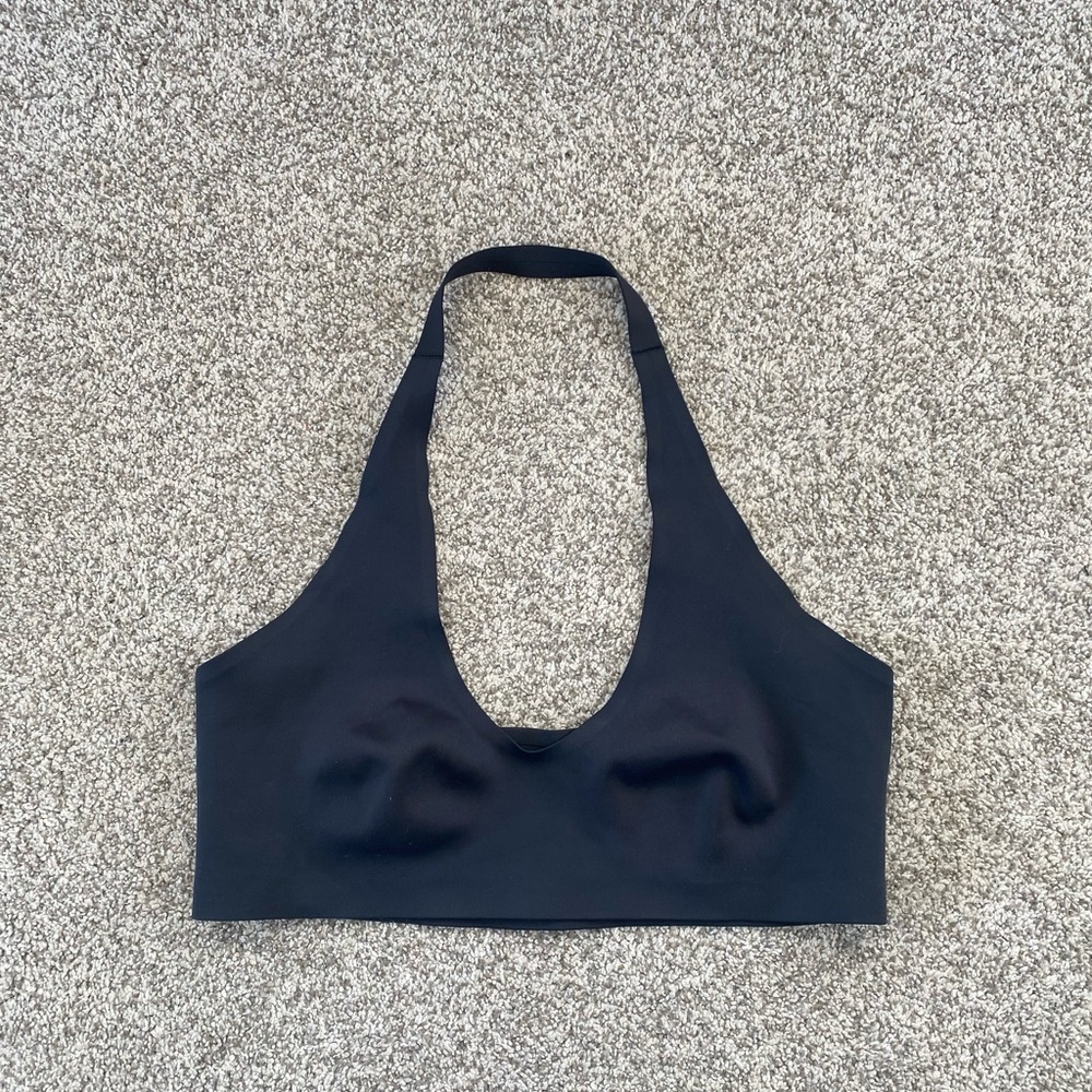 Free People Intimately Black Halter Bralette Size Large - Picture 2 of 6